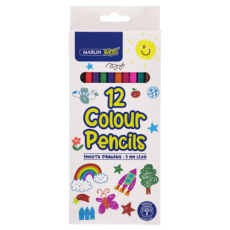Marlin Kids Colour Pencils 12's long 
